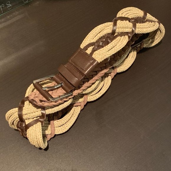 Talbots Braided Neutrals Belt. NWT.